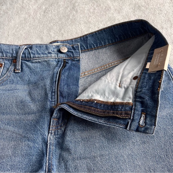 NWT Madewell The Perfect Jean Short Tencel Denim Magic Pockets Raw Hem Burnett - Picture 11 of 16